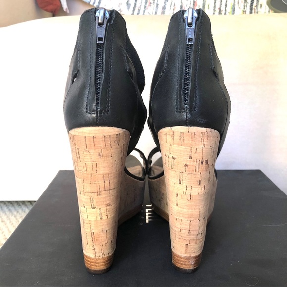 Pelle Moda sz 7 black wedge NIB Aliano - Picture 2 of 6